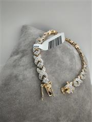 Silver-Diamond Bracelet 25 Diamonds .25 Carat T.W. 925 Silver 13.53g
